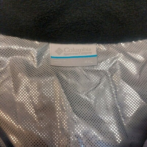 Columbia MLB Oakland A's Basin Butte Fleece Full Zip Jacket Mens Size XXL Black - Picture 2 of 5